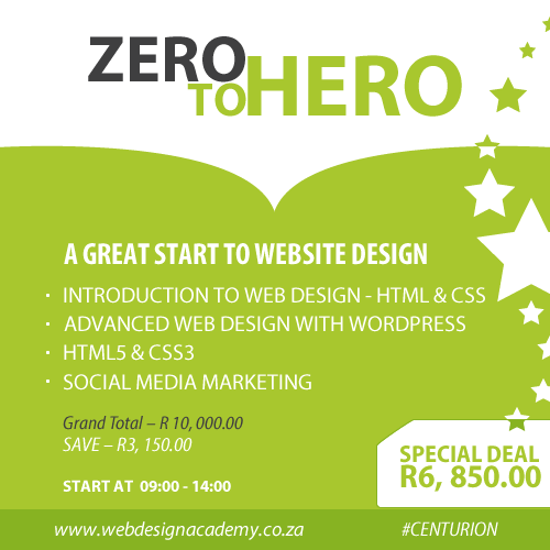 WDA_SA's tweet photo. Our Zero To Hero package is put together for anyone new to web design. Our students will build up to 3 websites in class from start to finish while learning the theory behind web design. Read More here - https://t.co/WB7IBchn8v https://t.co/HoZfTamg4U