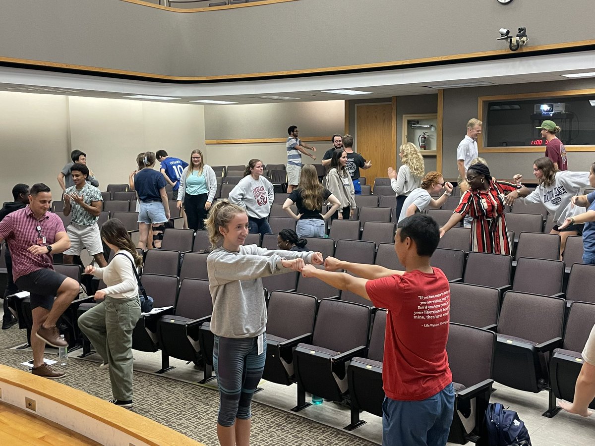 Just a little communication training this morning with <a href="/IUMedSchool/">IU School of Medicine</a> MS1s using an applied improvisation approach. Thanks <a href="/WeccaBisner/">Becca Wisner</a> and <a href="/kristalongtin/">Krista Longtin, PhD</a> for the assistance and collaboration! #meded