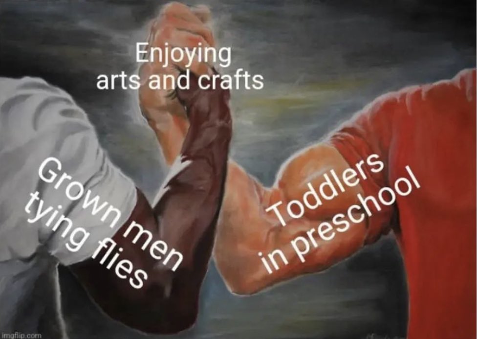 flyfishingmemes's tweet photo. Since I apparently like to steal from people, it should be know that I stole this from Instagram from a meme account that is way funnier than mine!

Hope you enjoy my fellow tweeps! 

I believe this was a zinger from @ guidethoughts. 

With love,

Rom https://t.co/yfyezUvD8Z