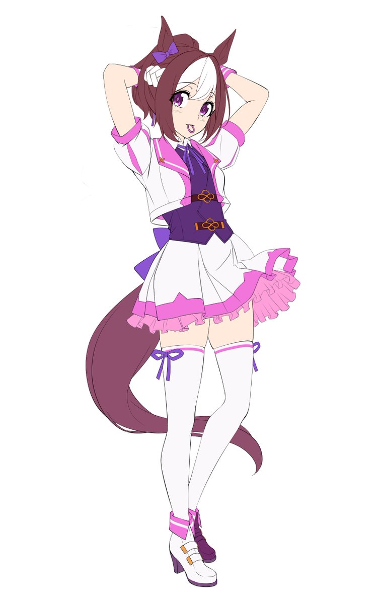 スペシャルウィーク(ウマ娘) 「毎日お絵かき1786日目手直ししながら進めます( ˘ω˘ ) 」|にゃんまる@毎日お絵かき６年目のイラスト