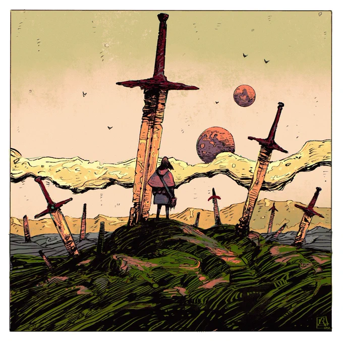 Excited to show you "The Land of the Forgotten Swords" edition drop available on @exchgART 

50 edition, 1.5 SOL per edition 