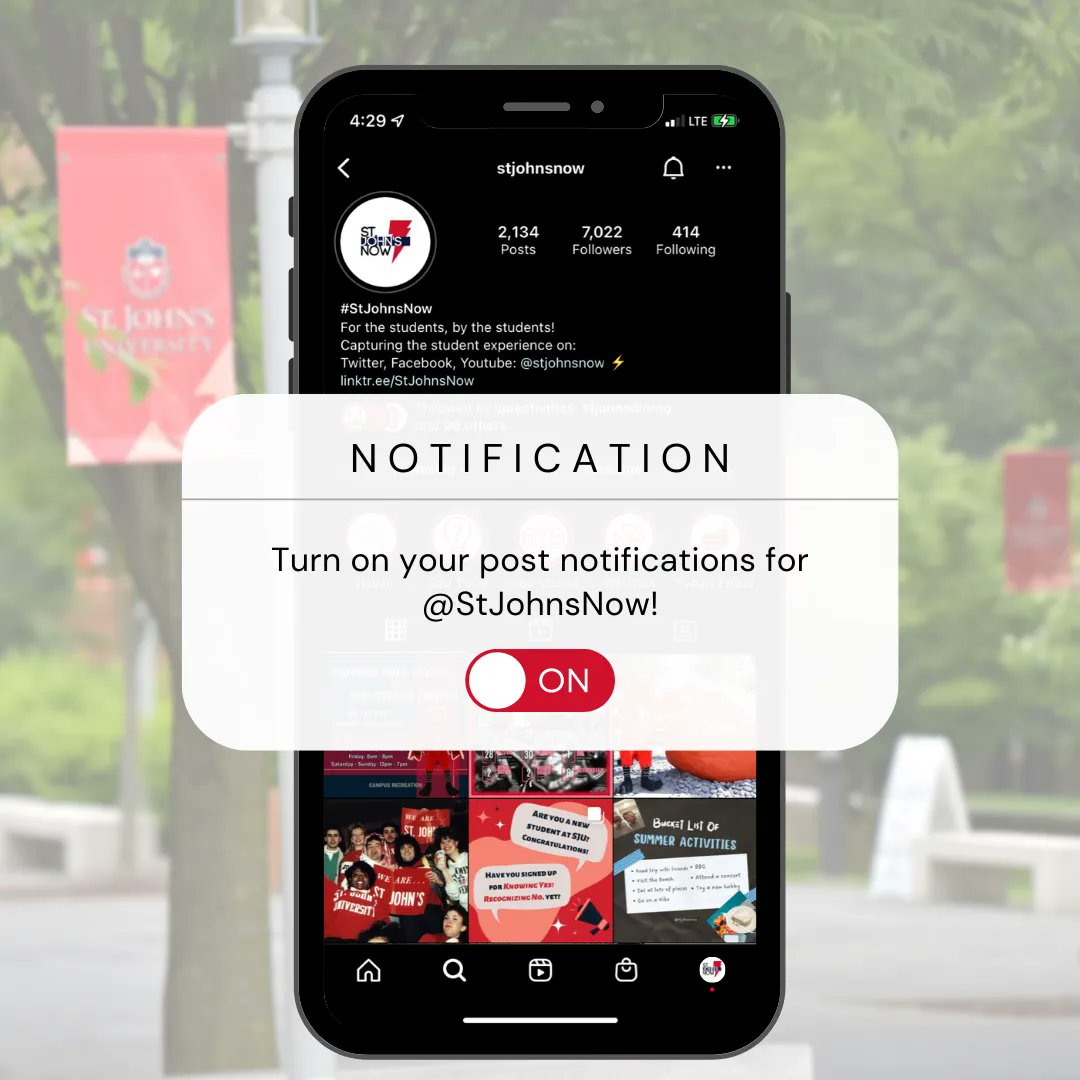 StJohnsNow's tweet photo. Welcome back to campus everyone! Now that school is almost in session, we'll be posting all campus-related information. Be sure to turn on your post notifications for @stjohnsnow to keep up! #backtoschool #postnotifications #stjohnsuniversity #fall2022 https://t.co/SSiK0SrEpE