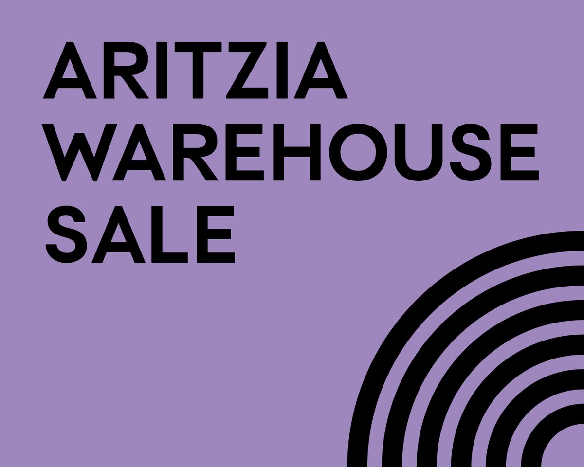 ARITZIA's tweet image. The Aritzia Warehouse Sale is back — and bigger than ever.
Wednesday, August 31 to Monday, September 5 at Vancouver Convention Centre West. 
50–90% off everything. New styles arriving daily. Don't miss out.

bit.ly/3AQnzEd