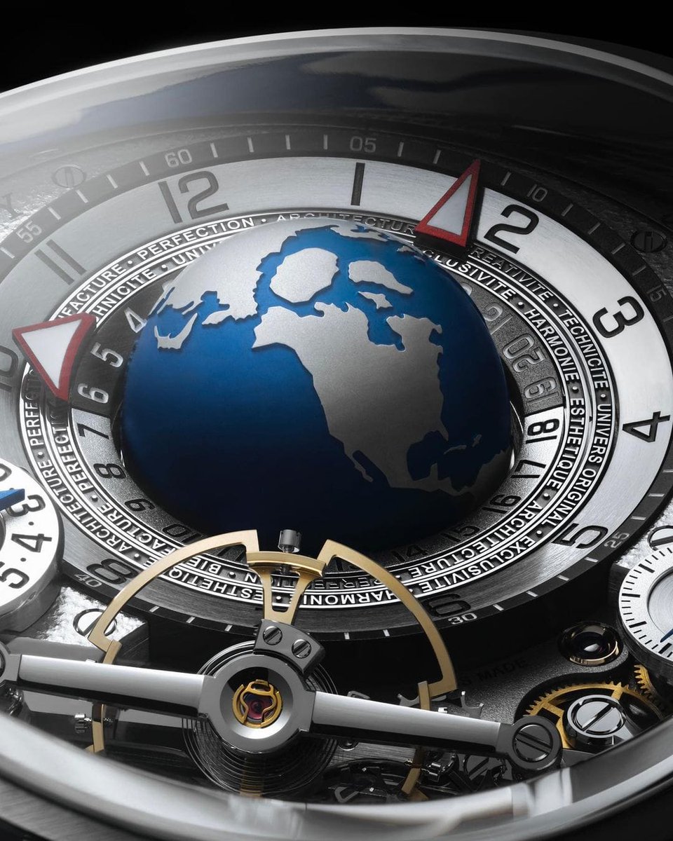cppluxury's tweet photo. Greubel Forsey unveils the new GMT Balancier Convexe which showcases the Earth at the very heart of an amphitheatre construction.
It is the purest and most contemporary interpretation of the GMT complication ever imagined
#GreubelForsey #Balancier #GWD2022 @GreubelForsey https://t.co/fFxJbpUDG9