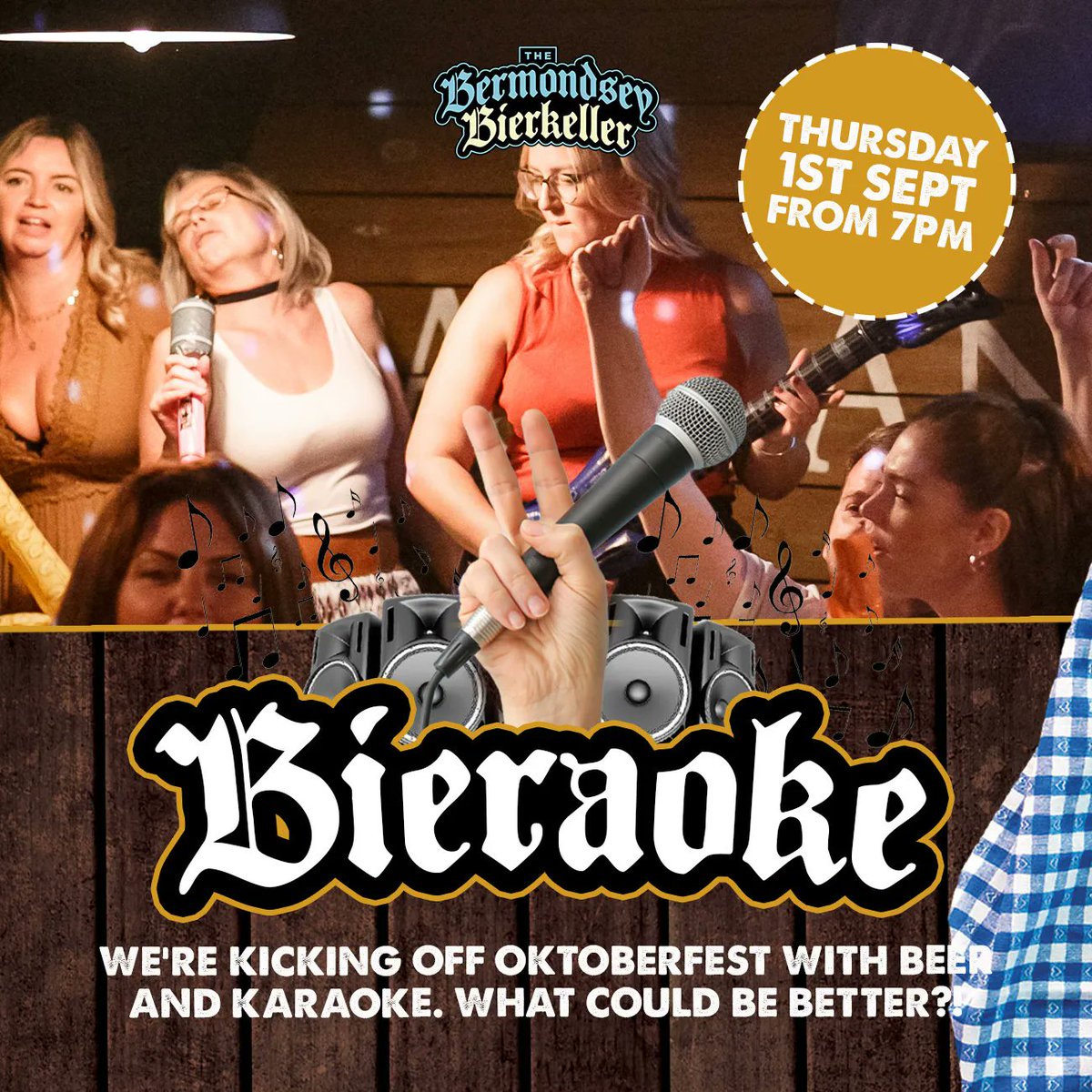 What better way to kick off the start of Oktoberfest than a night of beer &amp; karaoke! See you there! 🎤🍻