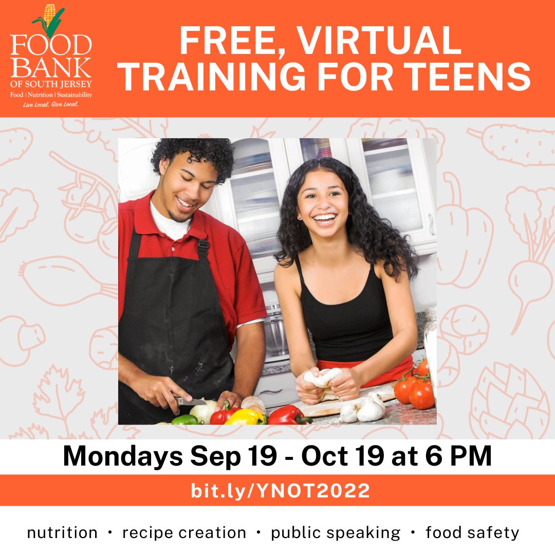 Know a high school student that likes to cook? Have them join our YNOT class! During this free, six-week course, they'll learn about nutrition, recipe creation &amp; more. Register: bit.ly/YNOT2022. Clases disponibles en español. 
#cooking #teens #highschool #nutrition #free