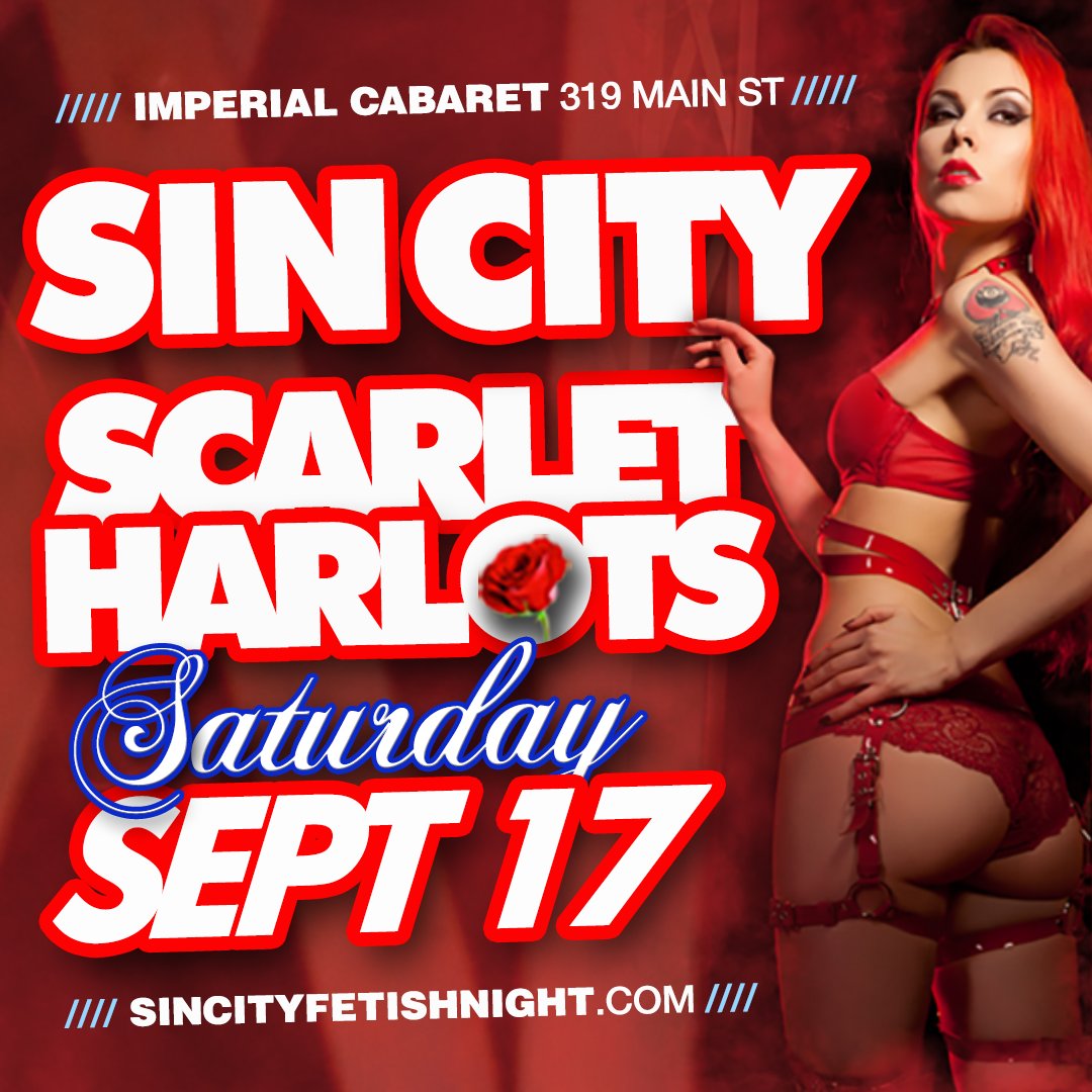 The return of <a href="/SinCityFetish/">Sin City</a>'s famous red-themed party is coming on September 17th! Get your tickets to "Scarlet Harlots" today via <a href="/AdmitOneLive/">AdmitONE</a>!