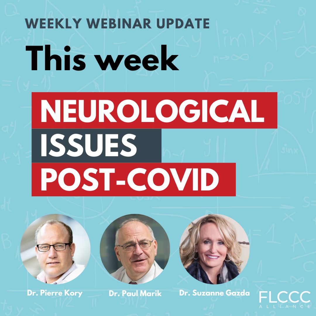 Honest_Medicine's tweet photo. This Wednesday’s webinar, ‘Neurological Issues Post-COVID’ will feature Dr. Paul Marik, Dr. @PierreKory and special guest Dr. Suzanne Gazda. Wednesday, August 31 7PM ET. Register now: https://t.co/FppwpppAM0

@dr_gazda #FLCCC #neurologicalissues #COVID19 #longcovid https://t.co/SyrmQVMQtY