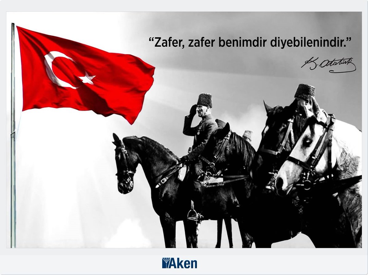Ulu önder Mustafa Kemal Atatürk,silah arkadaşları ve tüm kahraman Anadolu'ya saygı,minnet ve şükranla... 🙏🏼 30 Ağustos Zafer Bayramımız kutlu olsun! #büyüktaarruz100yaşında #30ağustoszaferbayramı 🇹🇷🇹🇷🇹🇷