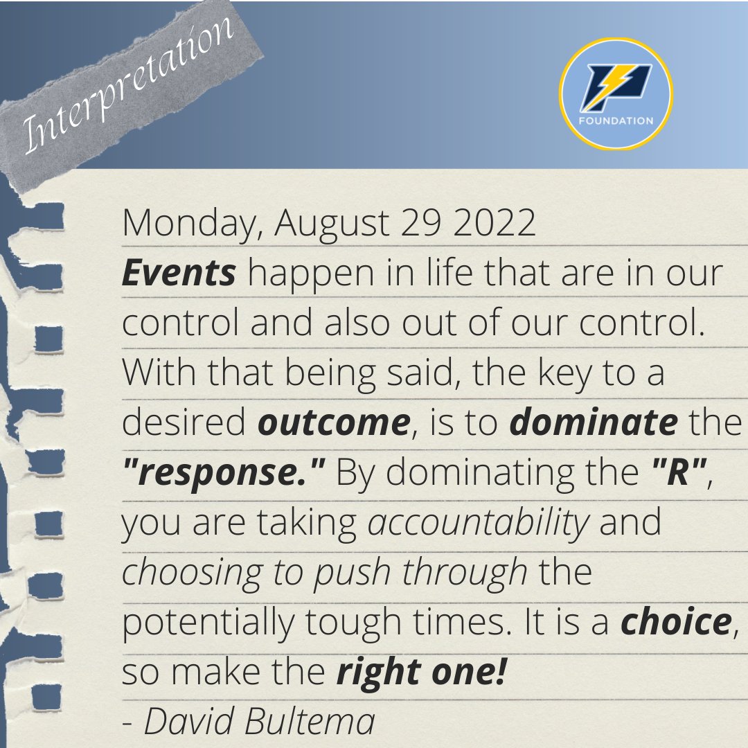 In our latest #MotivationalMessage we dive in to part one of our #ChampionshipMindsetSeries focusing on 'the Response!' Let us know what you think! 
#PowerUp #DominateTheR #MindsetTips #ChoiceIsYours #WhatIsYourWhy
