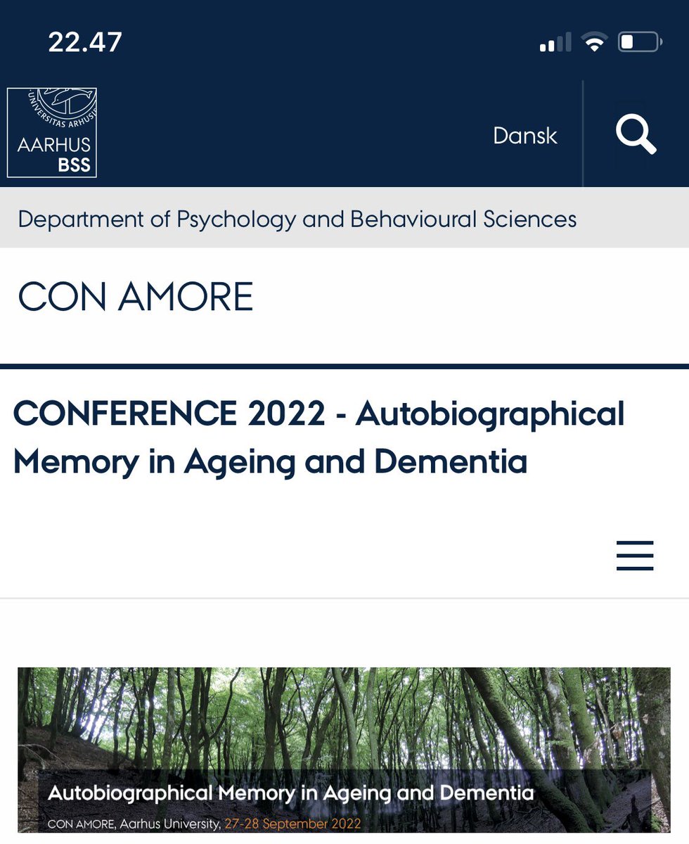 antiquisima's tweet photo. I am attending the CON AMORE conference #AutobiographicalMemory in #Ageing and #Dementia on September 27 and 28 @AIAS_dk @AarhusUni @AarhusUni_int    My poster is on #memories of childhood #play and adulthood #play Great key speakers in the program! Sponsored by @VELUXFONDEN https://t.co/nn1jdgI2XO