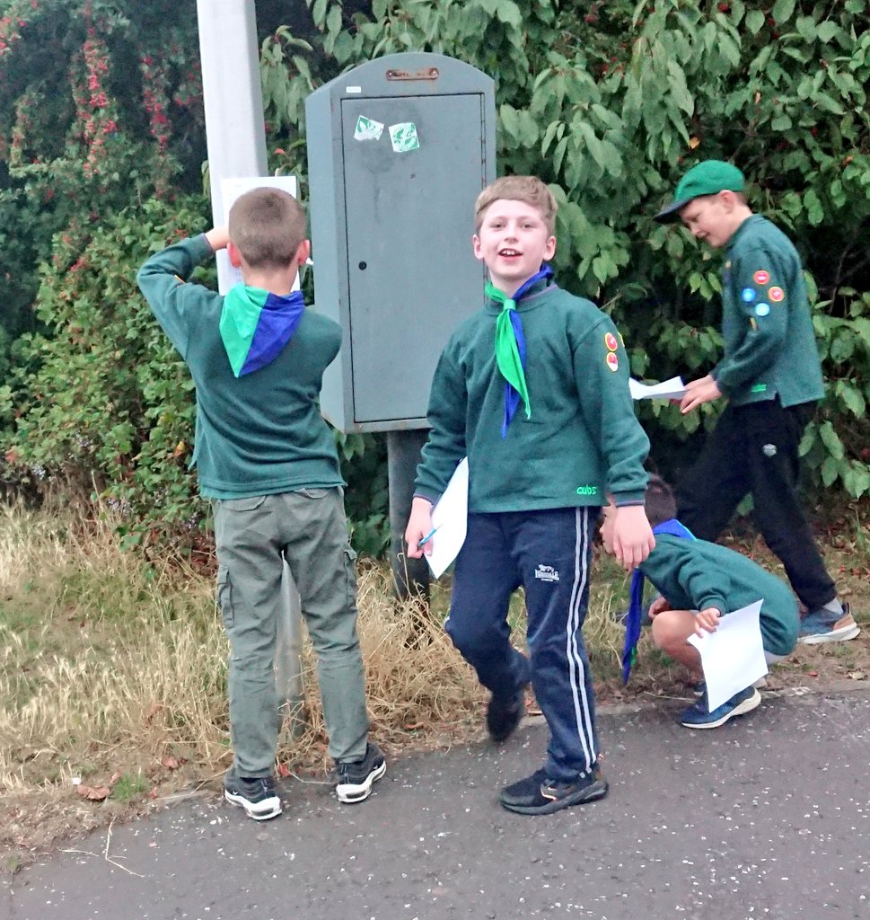 The Cubs started back tonight with a two-minute weeding session around the hall followed by a navigation activity to try and locate 'Where's Wally' characters and objects on a simple local map.