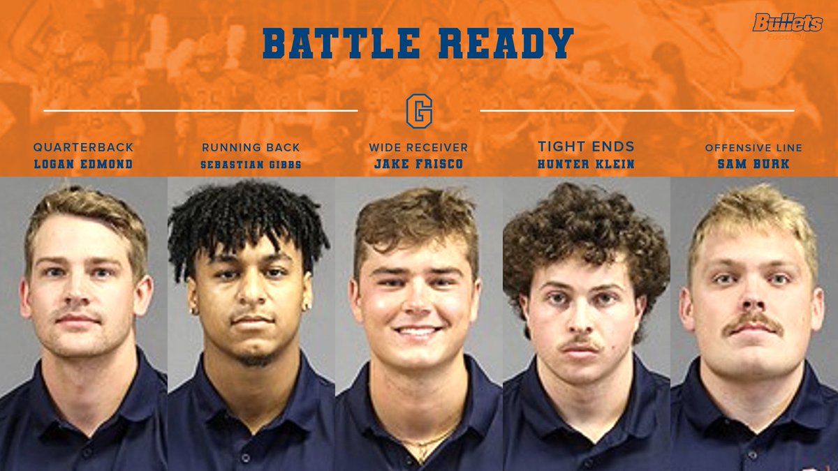As we head into our 1st game week we want to highlight the guys who won our Battle Ready award. This award is to the top performer from each position group in weight room and field testing. There's no doubt these men are ready for battle!

#GettysburgGreat #ChampionshipCharacter