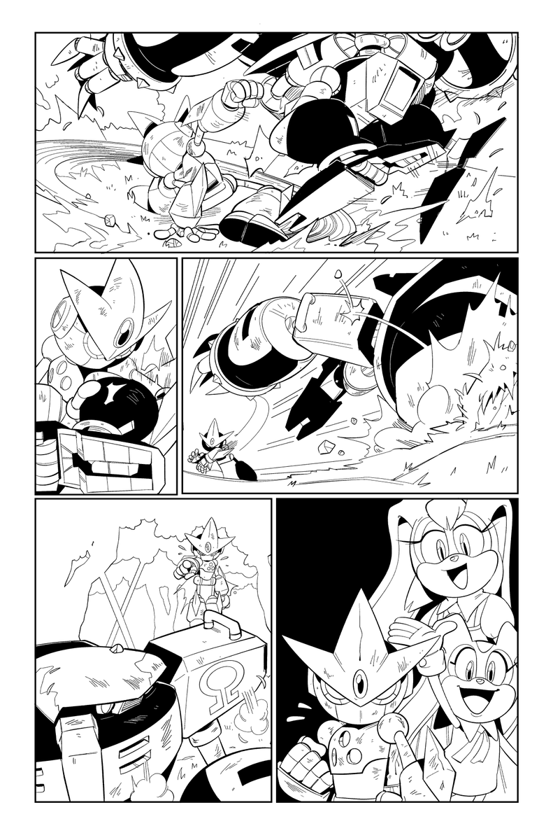 It's been a little while, so here are a few of my pages from the 2022 IDW Sonic Annual. ✌️ 