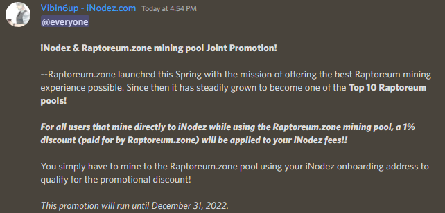 i_nodez's tweet photo. **iNodez &amp; https://t.co/nwUuT4m9Ih mining pool Joint Promotion!**

For all users that mine directly to iNodez while using the https://t.co/nwUuT4m9Ih mining pool, a 1% discount (paid for by https://t.co/nwUuT4m9Ih) will be applied to your iNodez fees!! https://t.co/NqD7Yl0LSa