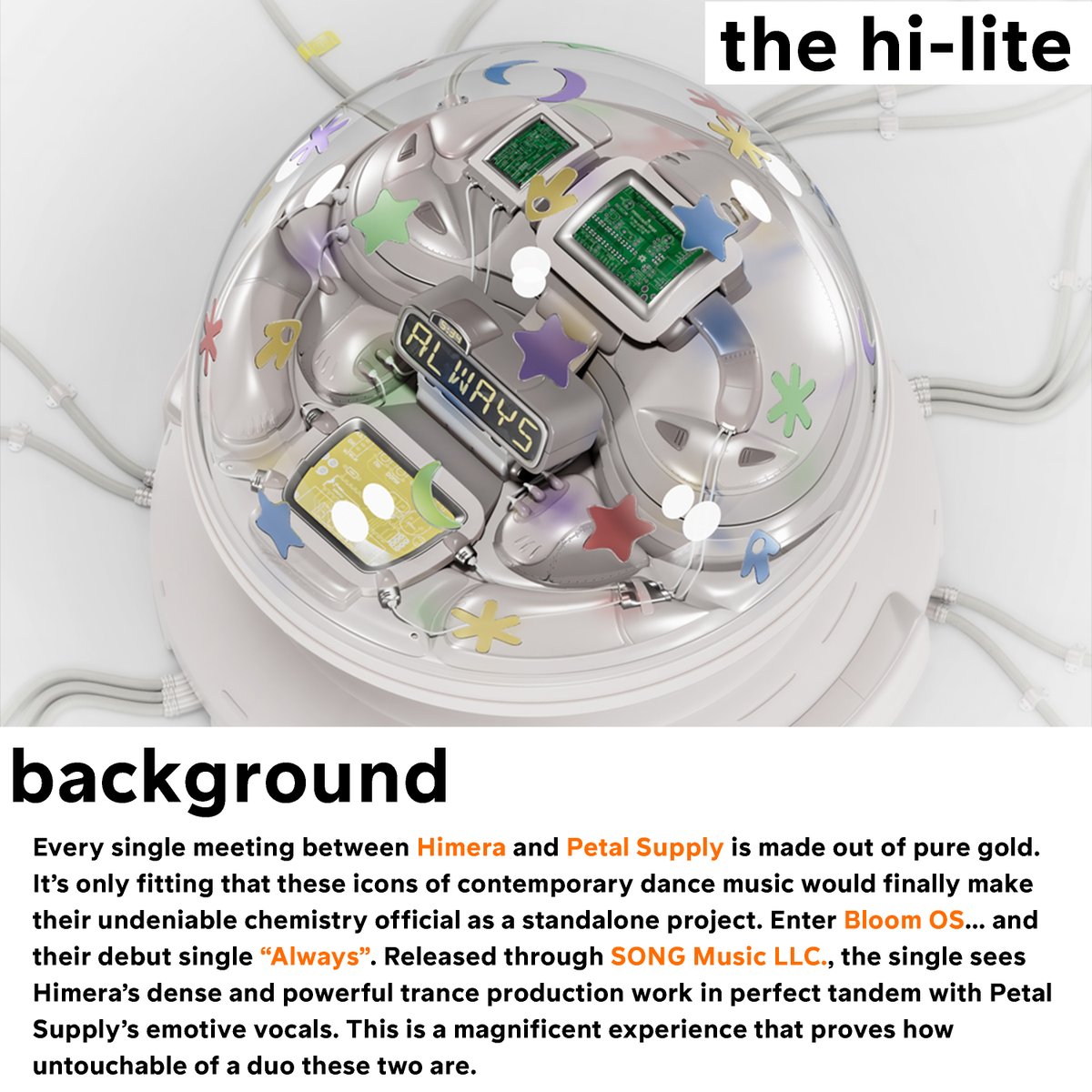 SoundCloud's tweet photo. The Hi-Lite — @os_bloom, A Match Made In Heaven
One of dance music’s finest duos is finally official✨Learn about @DJHIMERA + @PetalSupply’s new project  in this week’s Hi-Lite, and stream their new single “Always” here: https://t.co/IyU1bNB4jI https://t.co/JrAHCJ8rkA