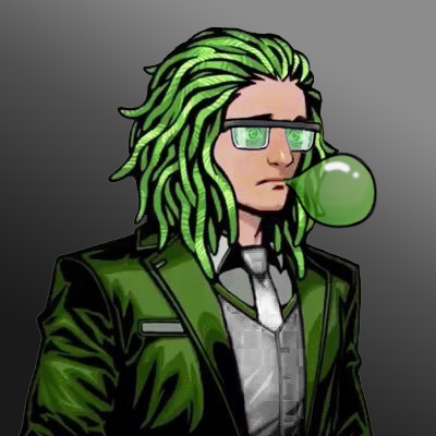 KirtStudio3's tweet photo. Even though it's not included in the official collection, I still adore my personalized @Kryptoria Citizen. 

LFG!!!💚🖤

#kryptoria #revealday https://t.co/gmopRyyQyO