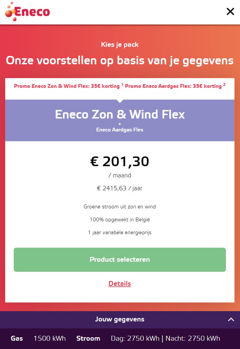 gertjanekkel's tweet photo. Bij Eneco in België zijn de stroom en gasprijzen een kwart (!) van wat we hier bij Eneco moeten betalen. 

@MinPres doe er eens wat aan! Stap op of regel het! Lapzwans. https://t.co/obv3I1XunS