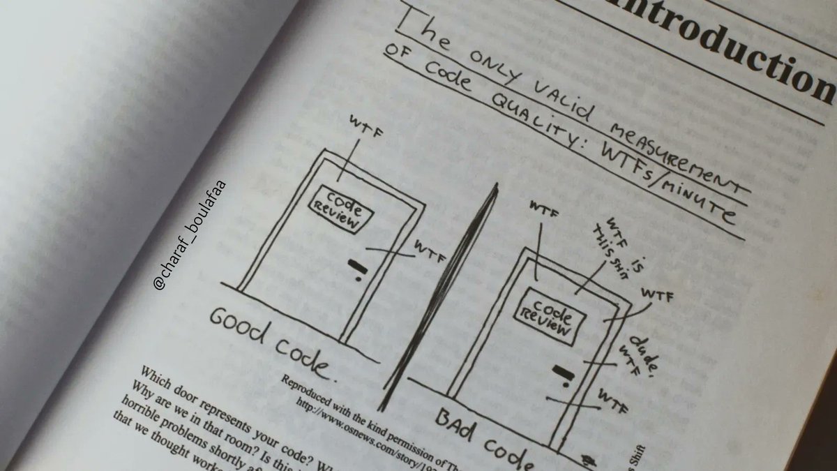 charaf_boulafaa's tweet photo. I'm reading "Clean Code" by Robert C. Martin @unclebobmartin for a second time, now that I've acquired more experience as a #software_developer, I'm getting a better understanding of the importance of each chapter! I can't wait to share my thoughts with you! https://t.co/vED6e0SZRd