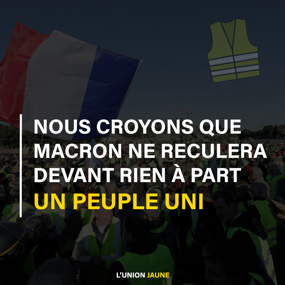 Bienvenue sur l'Union Jaune 🟡 Macron doit être arrêté, la France ne doit pas plus s'enfoncer dans la crise. Dans la rue comme sur les réseaux, soyons UNIS! Suivez-nous, laissez un commentaire de soutien et nous vous suivrons également ✊ #GiletsJaunes #10Septembre #Manifestation