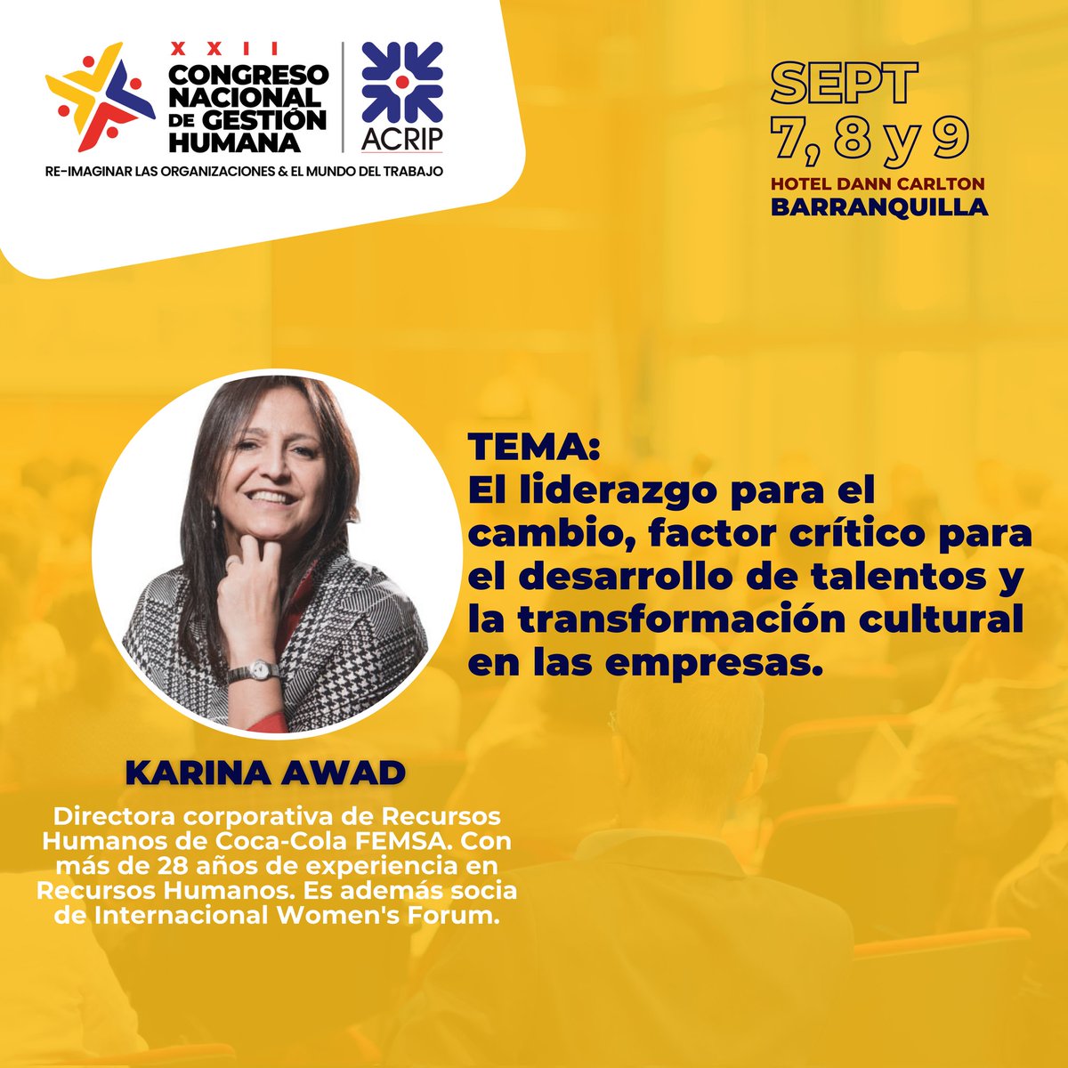 AcripAtlantico's tweet photo. Una agenda de lujo. Los conferencistas y panelistas más expertos estarán en nuestro #CongresoACRIP2022

ESTÁS A TIEMPO DE PARTICIPAR: SERÁ IMPERDIBLE
Barranquilla los días 7, 8 y 9 de septiembre 2022.

Solicita tu cupo ya mismo:
🌐 https://t.co/ixZahG9veR https://t.co/Bc3gj78QFx