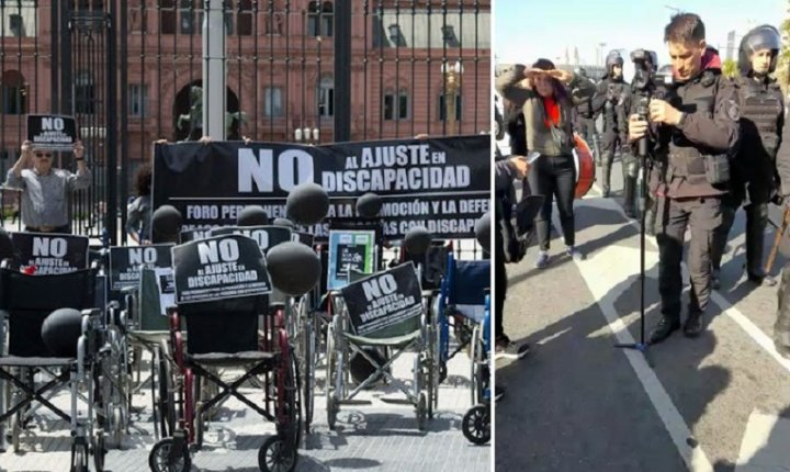 myriambregman's tweet photo. No al ajuste en discapacidad. 
No a la represión y persecución a la protesta social. https://t.co/5ZW9pbib87
