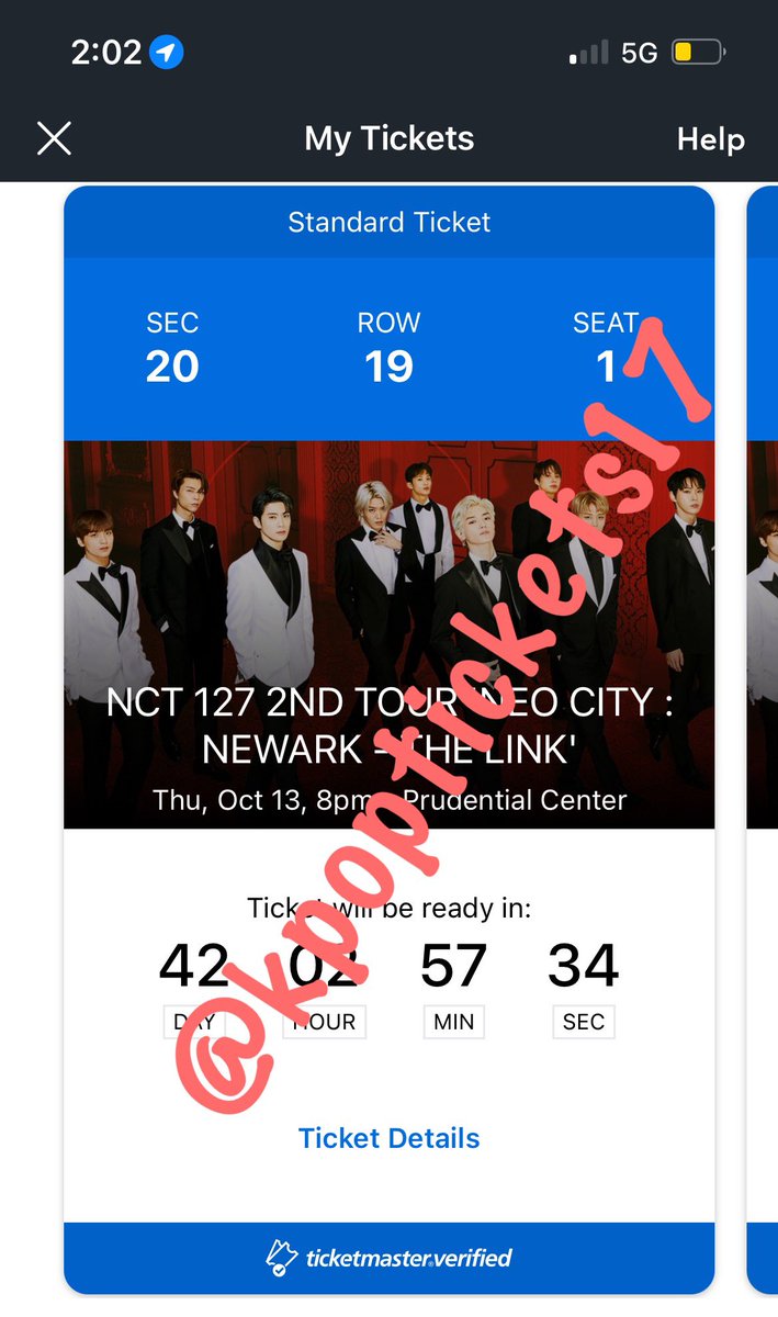 kpoptickets17's tweet photo. wts NCT 127 Newark October 13
1 ticket
Sec 20, Row 19, Seat 1
Price: $300
Past sales proof thread is located under my pinned tweet
#ncttickets #nct127 #nct127tour https://t.co/i6jMDGah0T