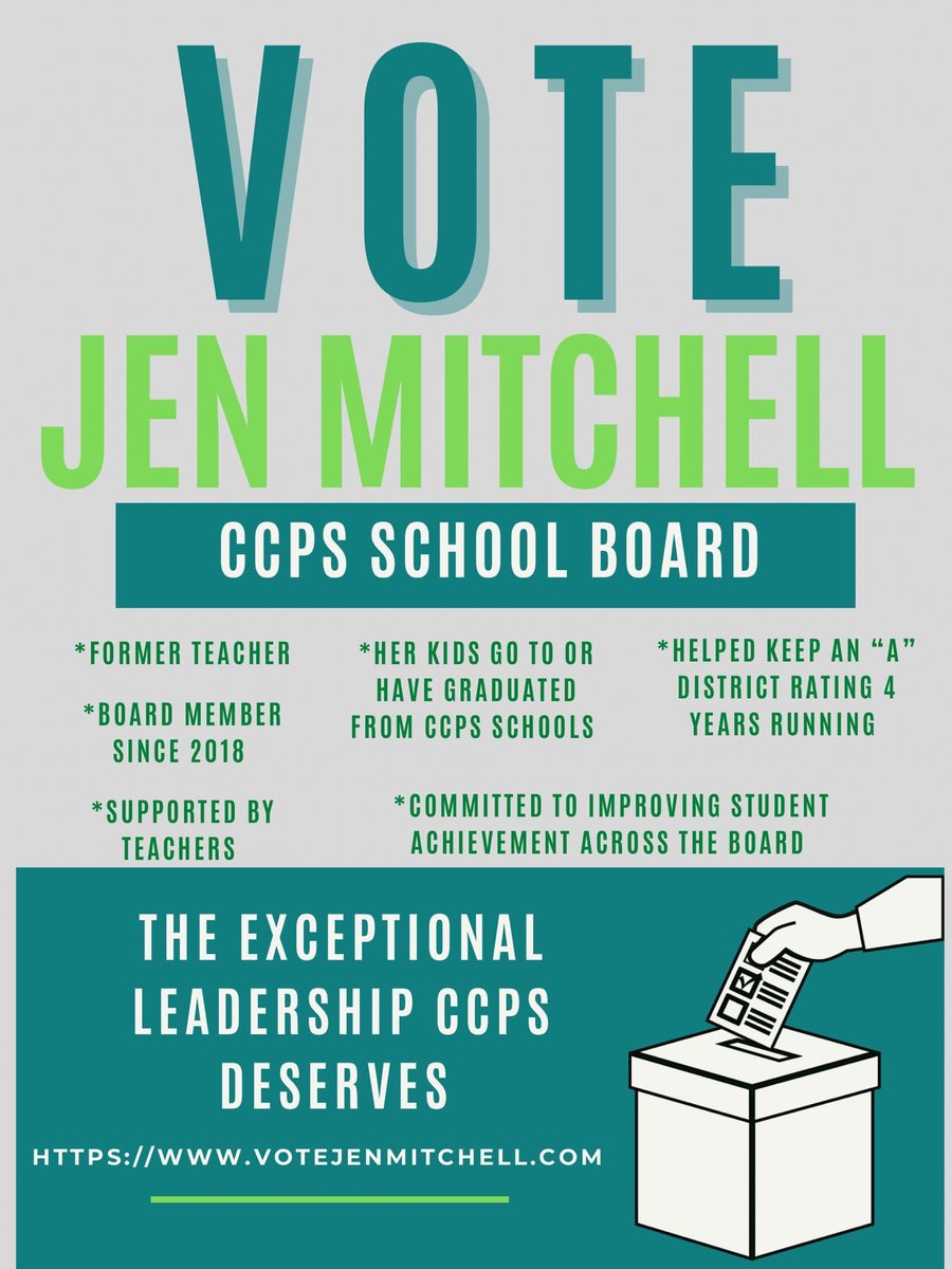 LevineLovesLit's tweet photo. Our student’s education depends on it! Vote Mitchell, Terry and Westbury! https://t.co/qh6VUKnb7w