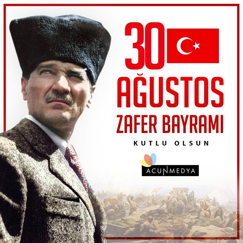 30 Ağustos Zafer Bayramımızın 100. yıl dönümünü kutluyor, başta Ulu Önder Gazi Mustafa Kemal Atatürk ve silah arkadaşları olmak üzere tüm şehitlerimizi saygı, rahmet ve minnetle anıyorum.