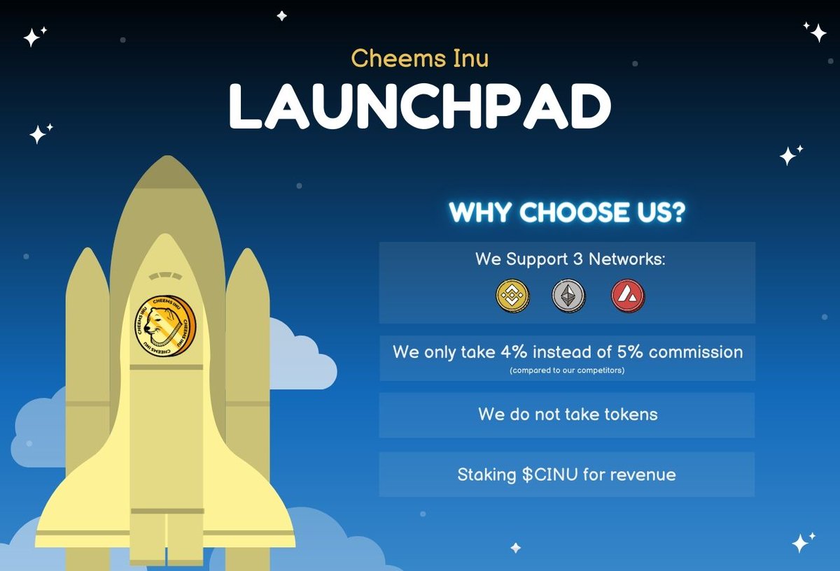 CHEEMSINUWARLORD on Twitter "RT CheemsInu Cheems Launchpad 🐾