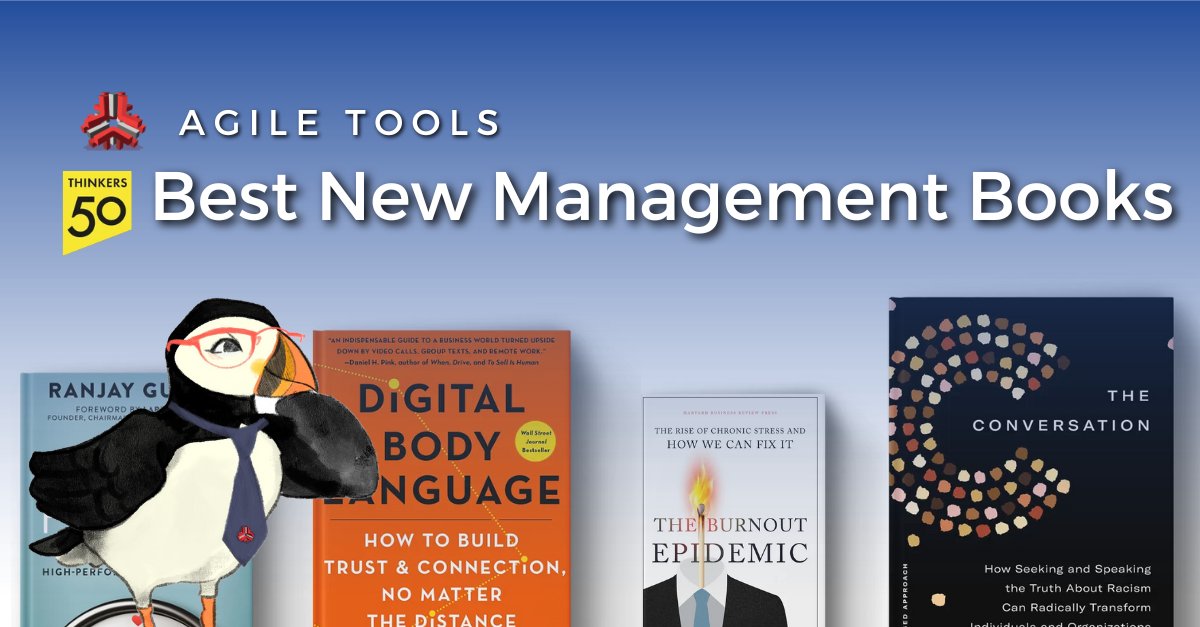 We have to share this list with you!

This is a valuable barometer that tells us what challenges managers are facing today. They explore  #rapport building remotely, racism, chronic #burnout &amp; stress, and #sustainability. 

You can find the full list at thinkers50.com/media/best-new…