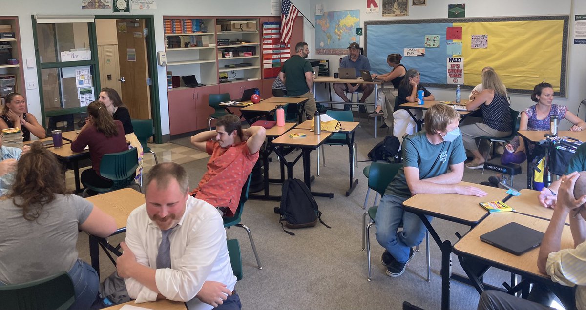 Day 1 - Spanish Class, a Science Activator, Mr. Peterson showcasing the return of the salad bar and a faculty meeting to celebrate and debrief a successful first day! #smsvt #lsuuvt #belonging
