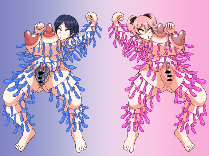 [R-18/NSFW]ざっくり過去ラフリメイク コンドーム怪人化奏・美嘉 