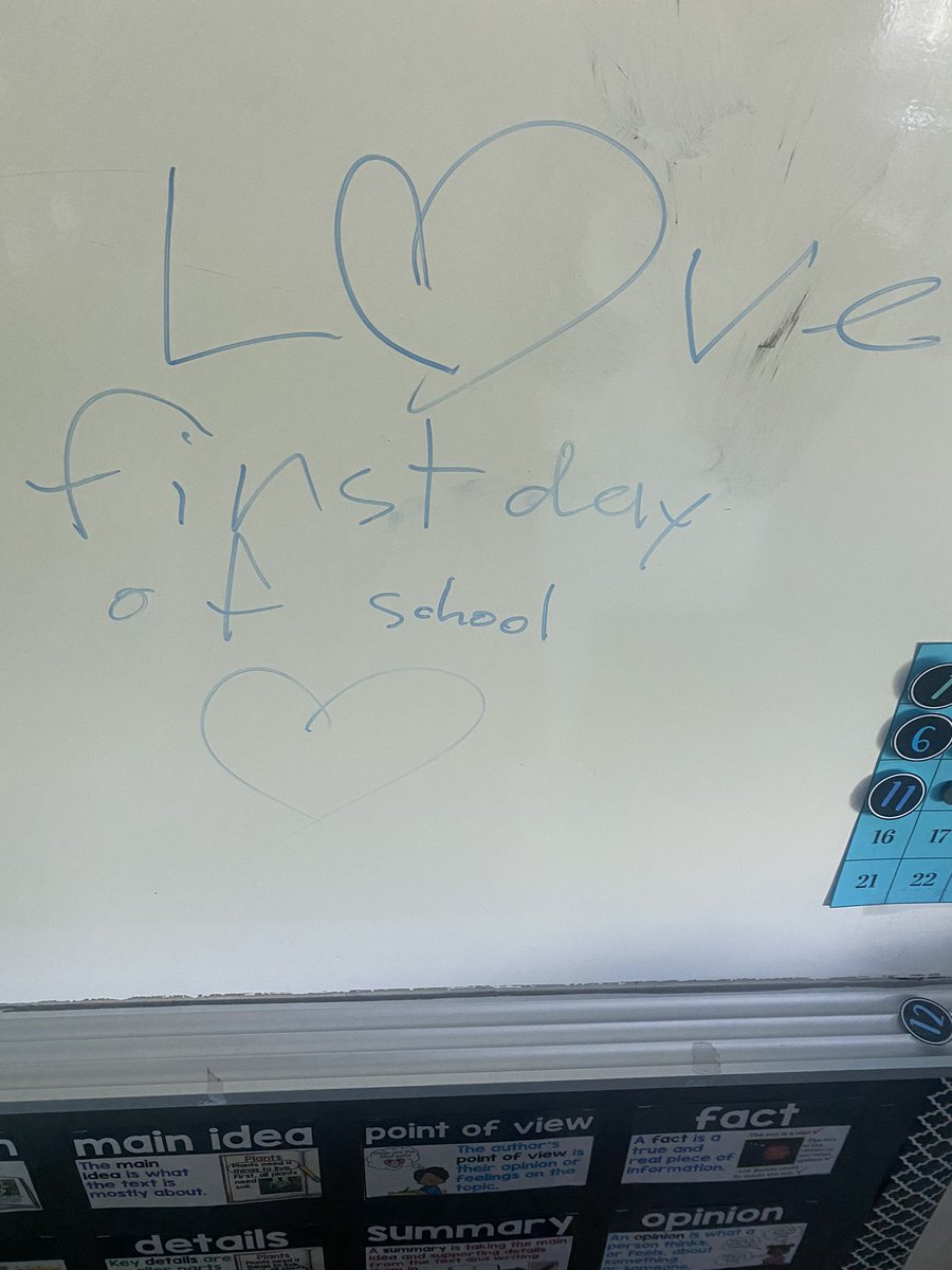 Sam Dartouzos (@sdartouzos) on Twitter photo This was how our day went 💛💙 a little end of the day note from one of my kiddos <a href="/DoneganBASD/">Donegan Elementary</a> so happy to be back for a new school year #riseup #levantarnos This was how our day went 💛💙 a little end of the day note from one of my kiddos <a href="/DoneganBASD/">Donegan Elementary</a> so happy to be back for a new school year #riseup #levantarnos