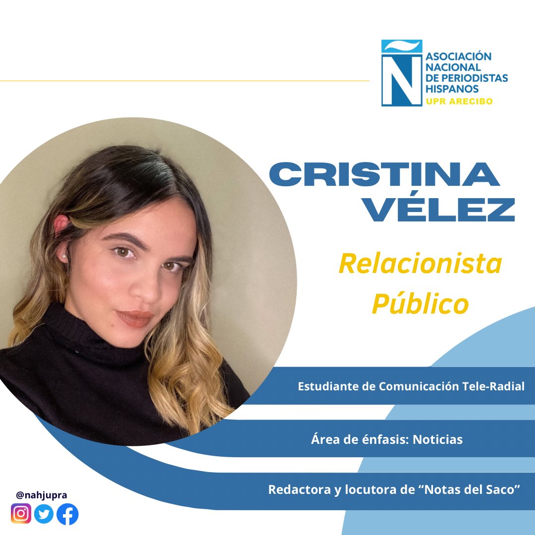 nahjupra's tweet photo. Nos complace presentarles oficialmente a la nueva directiva 2022-2023 del Capítulo Estudiantil NAHJ UPRA. 🐺
¡Felicidades! 🗞
#nahj #nahjupra #MoreLatinosInNews #comuupra https://t.co/MqEq5zDZS2