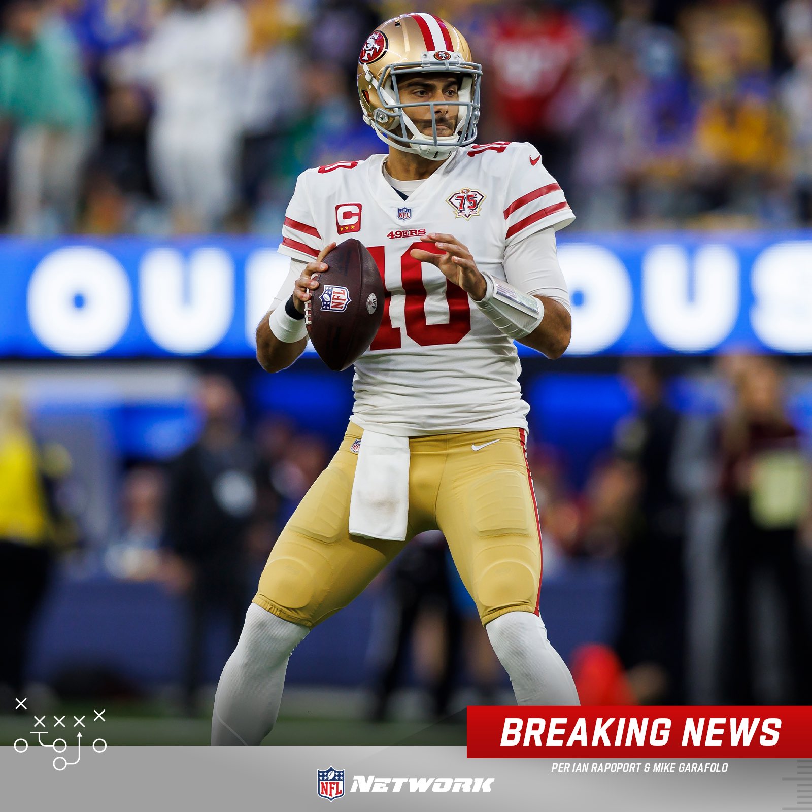 Ian Rapoport on X: 'The #49ers and QB Jimmy Garoppolo are finalizing a new  contract that will make him the highest paid backup in the NFL, sources  tell me and @MikeGarafolo. A