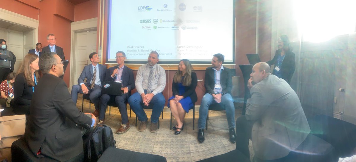 Today, The Nature Conservancy's Aaron Derwingson spoke at #WWWeek on how he is using #OpenETdata in a pilot project with #ColoradoRiver ranchers testing water conservation practices in the face of #megadrought. <a href="/nature_org/">The Nature Conservancy</a>