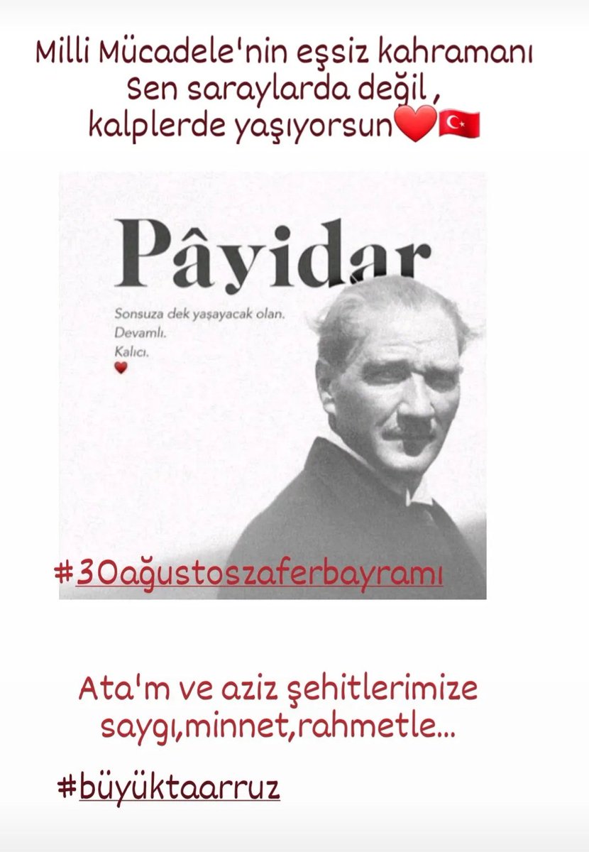 NiluferDoven's tweet photo. #büyüktaarruz 
#30AğustosZaferBayramımızKutluOlsun 🇹🇷🇹🇷🇹🇷 https://t.co/EoAl1i2KKd