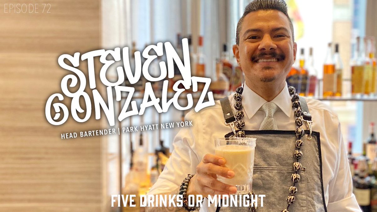 Episode 72 of #fivedrinksormidnight, Steven Gonzalez Head Bartender at <a href="/parkhyattny/">Park Hyatt New York</a>, invited us up to try some of his award winning cocktails. 

youtu.be/qoyESgwt0sQ