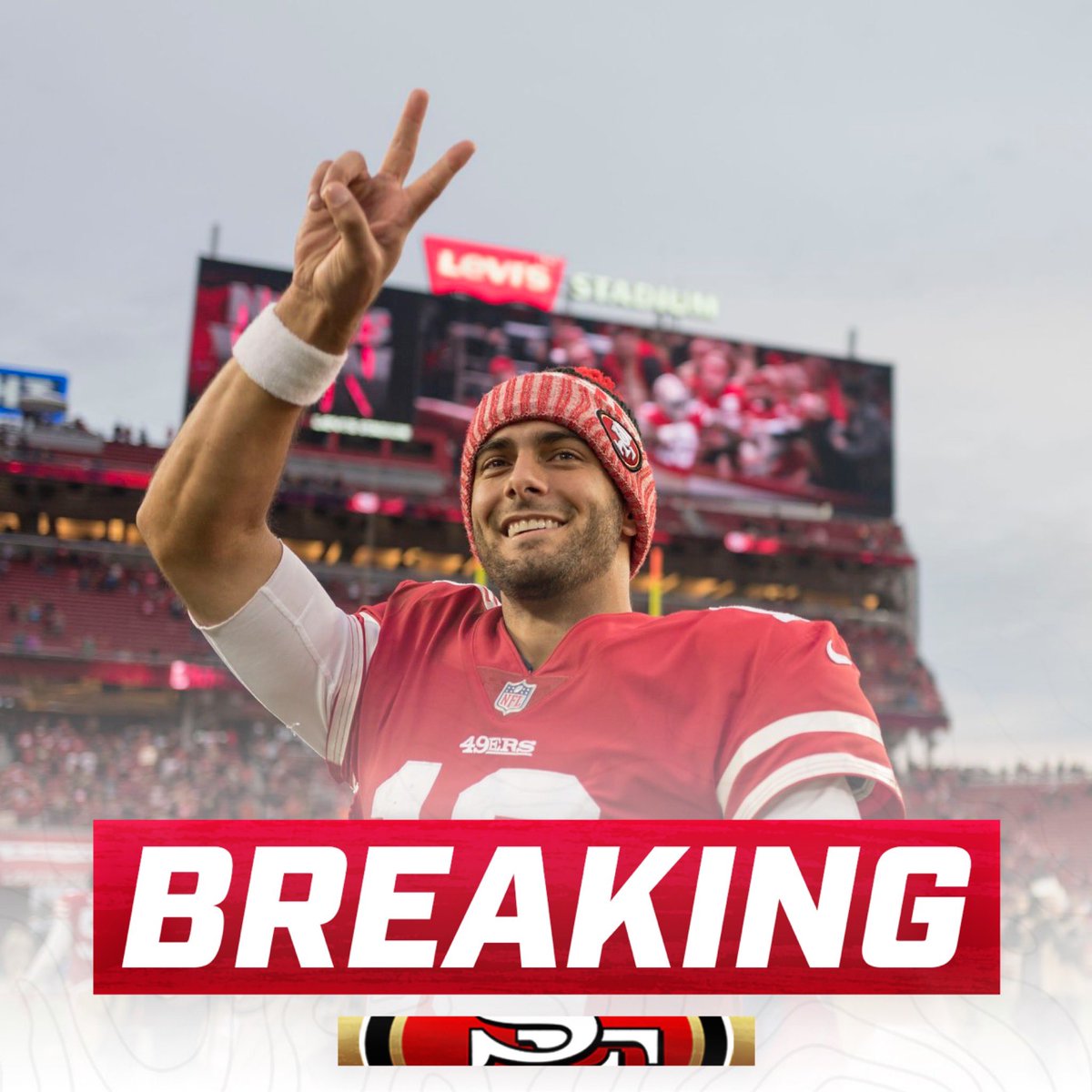 OurSf49ers's tweet image. The #49ers and QB Jimmy Garoppolo are finalizing a new contract that will make him the highest paid backup in the NFL, per @RapSheet