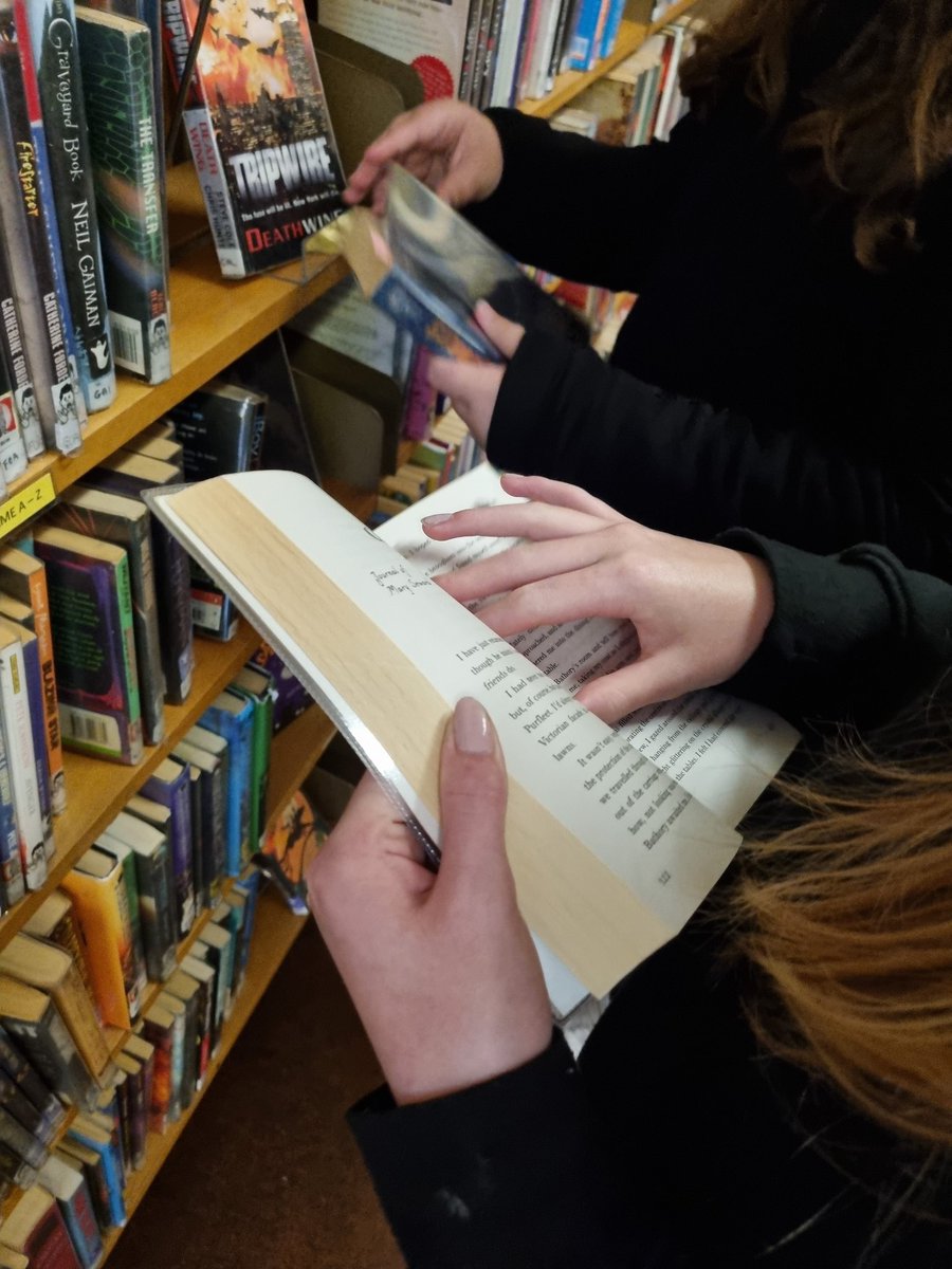 MatthiasEmma_'s tweet photo. Today some of us went to the library and hid some positive words for the next reader to find! ๐งก
Thanks @ForresAcadLib for always being a great support of our groups! Idea taken from the @RAKFoundation Kindness Bingo!
#KindnessMatters #hslw #Forres #Scotland #wellbeingteam https://t.co/DStau3M5Kq