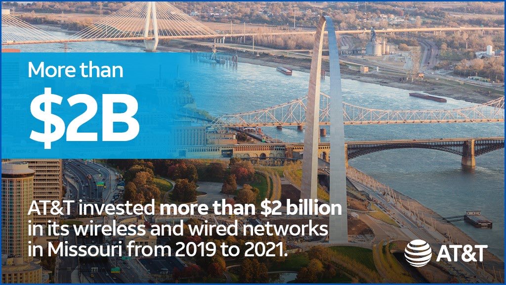 AT&amp;T is helping close the #digitaldivide. We invested more than $2B in the past 3 years in #Missouri- more rural towers, more 5G, more fiber to more homes enabling multi-gig speed, expanding the nation’s public safety network (FirstNet) <a href="/ATT/">AT&T</a> ⁦<a href="/FirstNetGov/">FirstNet Authority</a>⁩ ⁦<a href="/FirstNet/">FirstNet, Built with AT&T</a>⁩