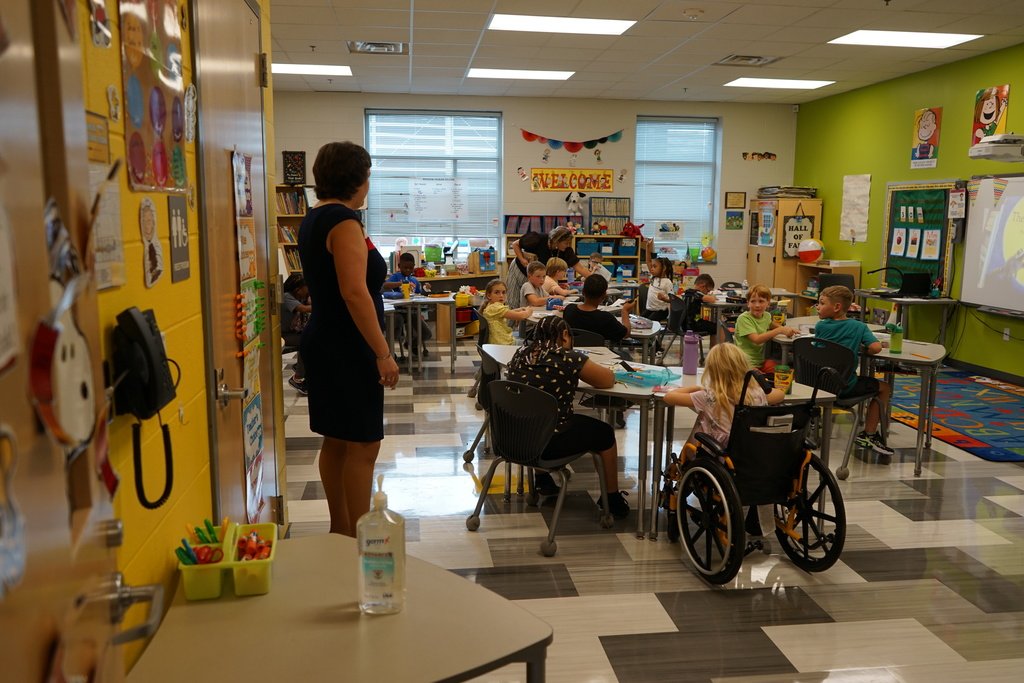 RRSchools's tweet photo. Superintendent Julie Thompson visited each of our school campuses today to welcome students back for the 22-23 school year. #TogetherWeSucceed https://t.co/o8CRigN1lA