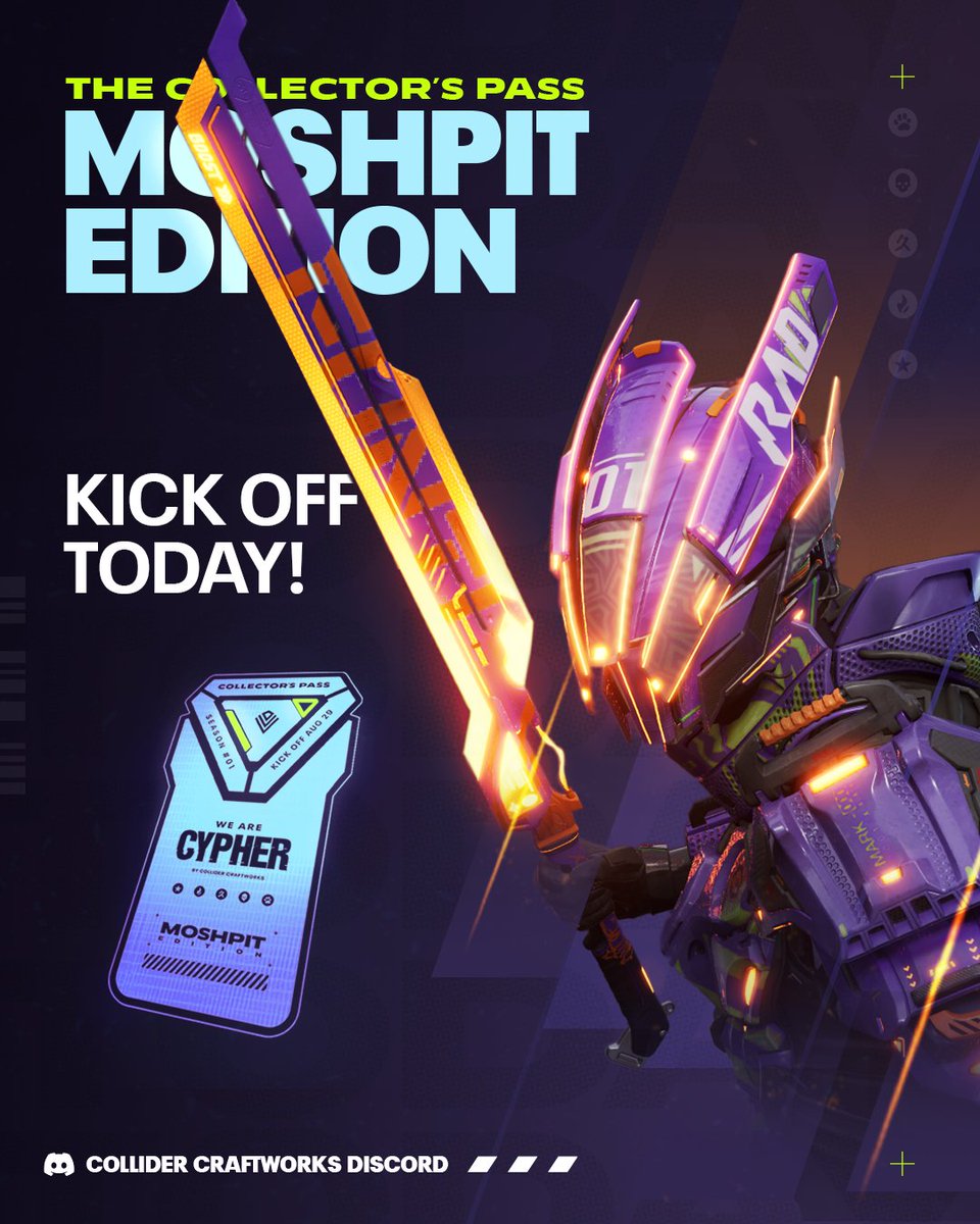 The Collector's Pass: Moshpit Edition is HERE! ⚔️🔥

▫️Participate in Missions &amp; Activities
▫️Accumulate points
▫️Win limited edition prizes, Airdrops &amp; more!

Join us! discord.com/invite/collide…

#TheMoshpit #NFTCommunity