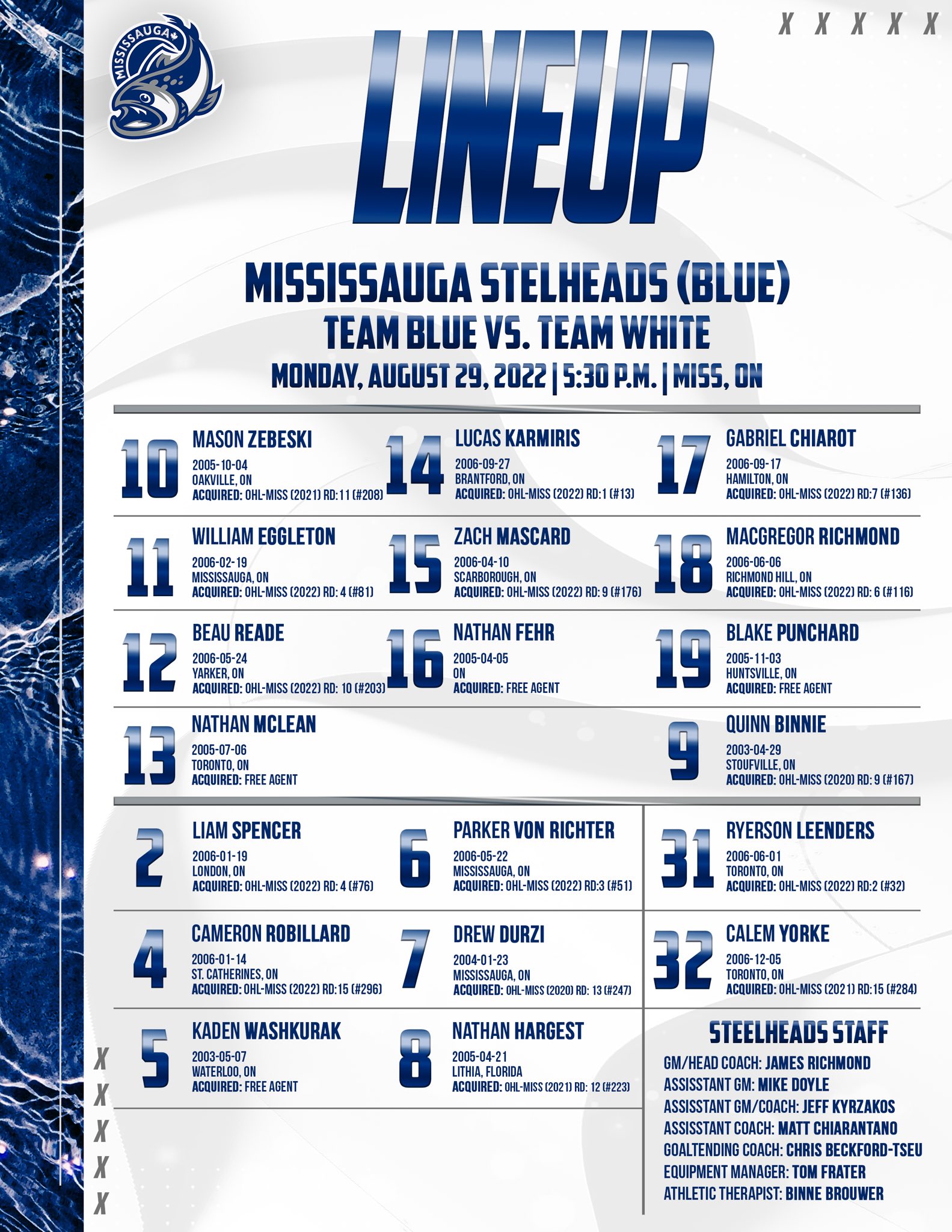 mississauga-steelheads-on-twitter-lineups-for-tonight-s-blue-vs-white