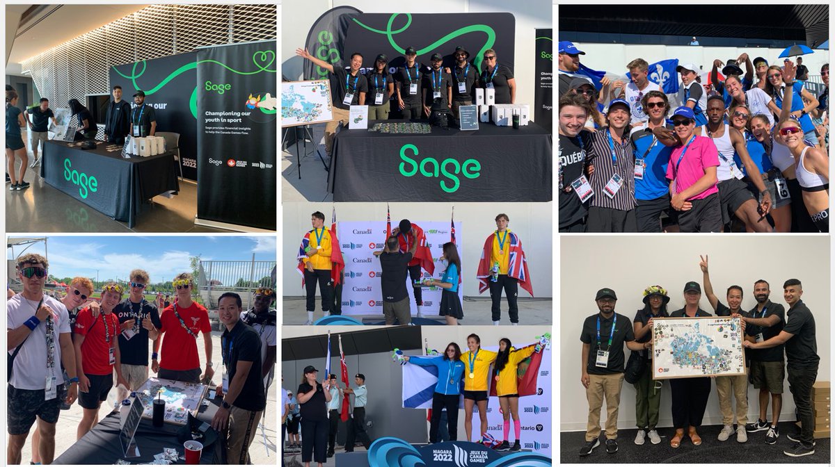 Sage_Canada's tweet photo. It's been one week since the @2022CanadaGames and we're still buzzing about it. Huge thanks to our awesome colleagues and the talented athletes and medal winners who gave their very best to make these Games so memorable. See you at the @2023CanadaGames! #CanadaGames #Niagara2022 https://t.co/hZjkThlBU7