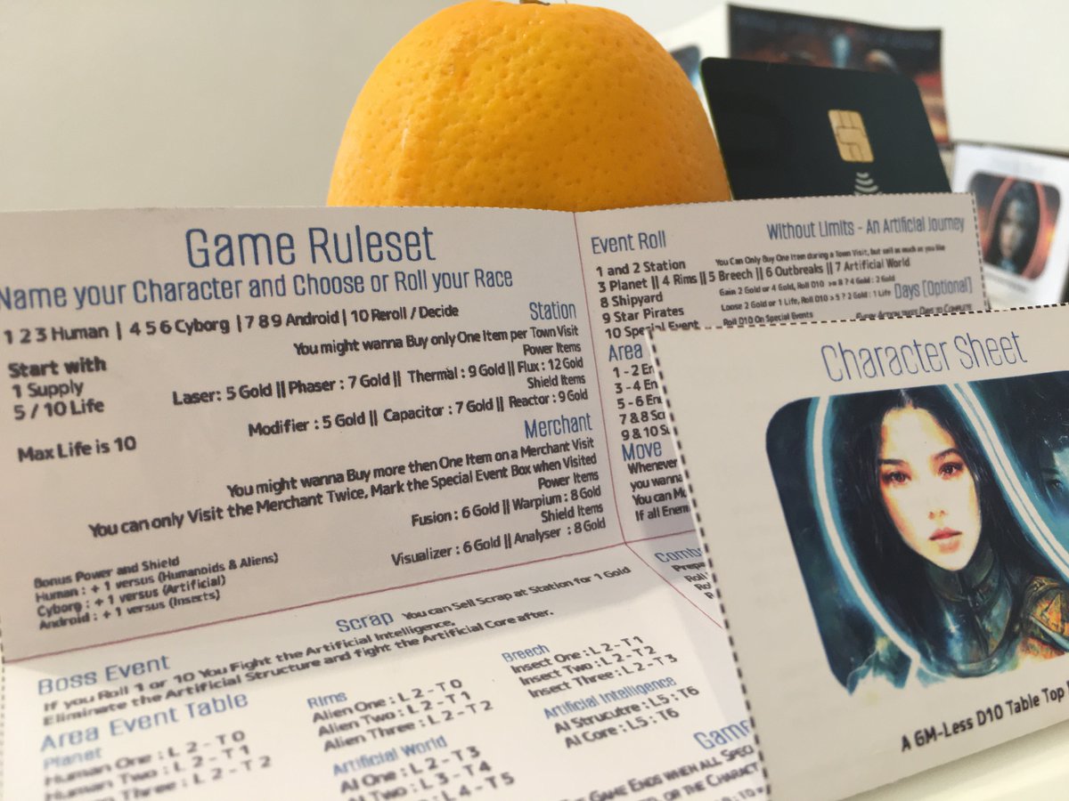 We Just released a TTRPG

Without Limits - An Artificial Journey <a href="/itchio/">itch.io</a> 
stusse-games.itch.io/without-limits…

The Free Community Copies are almost all claimed, so get your Chance now!

#tabletopgames #tabletop #tabletopgaming #ttrpg #indiedev #gamedev #gaming #dice #gamble #games #game #new