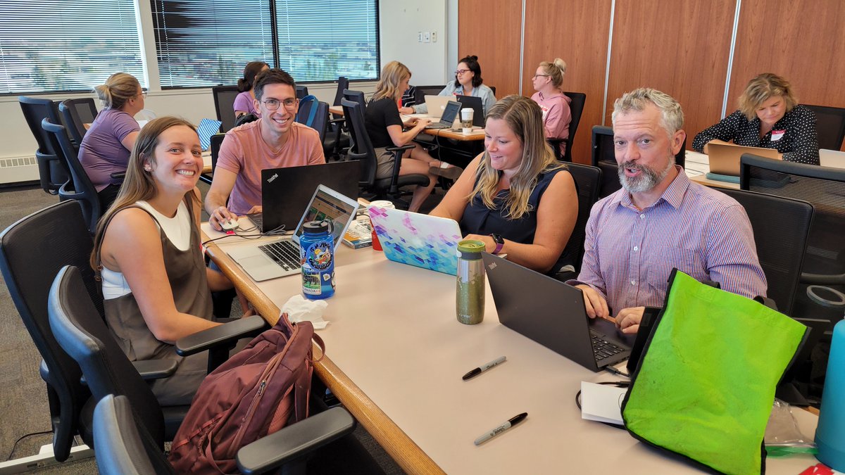 BlackGldSchools's tweet photo. Over the summer, #BGSD held three voluntary PD days for our educators focused on the new #ABCurriculum. 

They worked together collaboratively creating year plans, unit plans, and lessons to use in their classrooms this fall. #inspiresuccess https://t.co/Ashj8BspQD