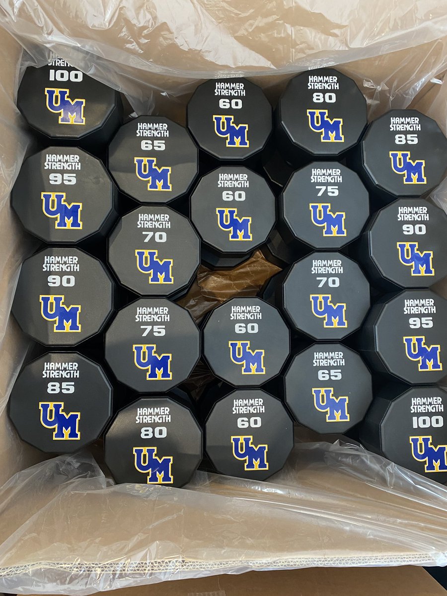 UMAHS_ATHLETICS's tweet photo. Weight and Fitness room equipment delivered today. Cannot wait to see the finished product. @HammerStrength #VikingPride https://t.co/cUqcZm904K