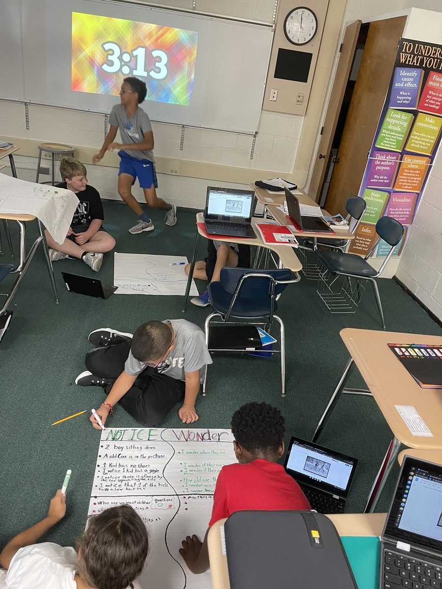 MrsDunneback's tweet photo. I notice and I wonder activity in Ms. Appleberry’s 6th grade ELA class as an introduction to reading Bud, Not Buddy. #BeEvergreen https://t.co/ebC2yx4yGi